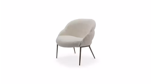 Fotoliu Camilla Lounge A bouclé White