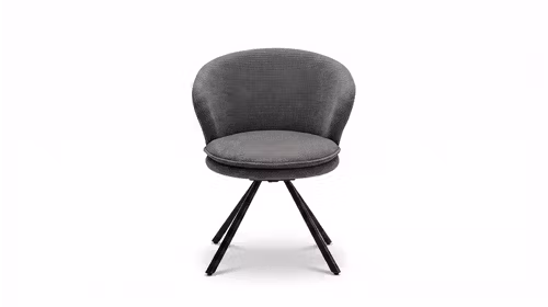 Scaun rotativ Cera tapitat in piele MDL-12, cu structura metalica in finisaj Brushed Bronze si design modern.