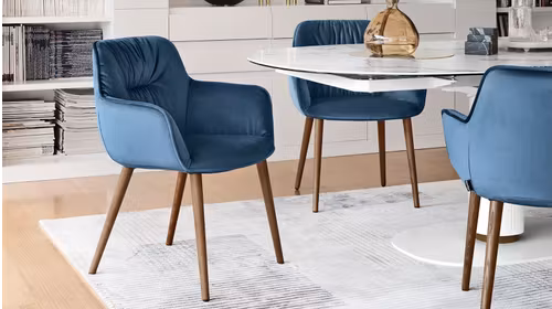 Scaun Cocoon Walnut/Ocean Blue