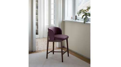 Scaun de bar Abrey piele Burgundy