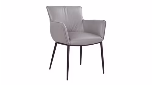 Scaun Georgia cu brate piele Linea Grey