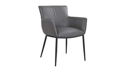 Scaun Georgia cu brate piele Linea Iron