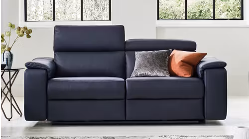 Canapea liniara Seattle Piele Torello Blu