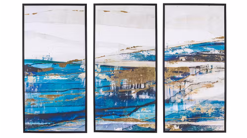 Set 3 Tablouri Ocean Storm 40x80