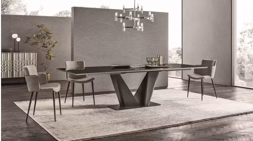 Masa extensibila Silver Anthracite/Gloss Greek Black 200(300)x100