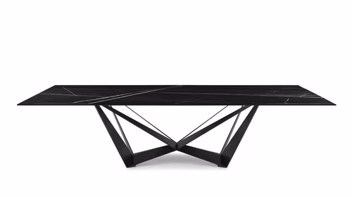 Masa Skorpio Keramik Glossy Sahara Noir 240x120