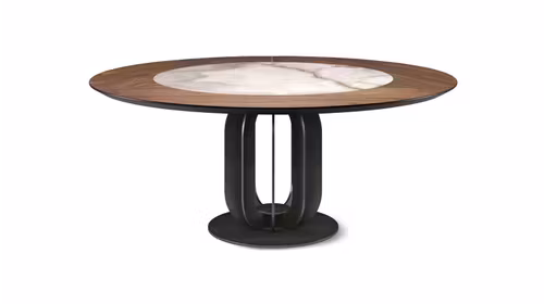 Masa rotunda Soho Ceramica Wood 160 cm
