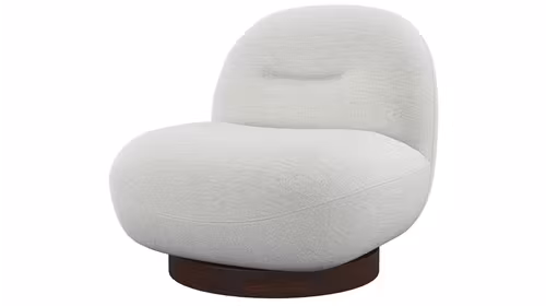Fotoliu rotativ Sole bouclé White