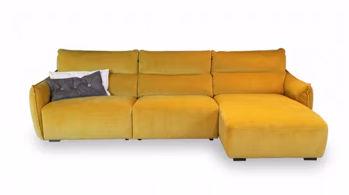 Canapea cu sezlong Stupore Brezza Mustard, dreapta