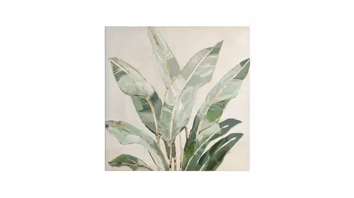 Tablou Green Leaves 80x80