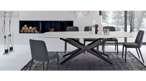Masa Halley Anthracite/Calacatta Oro 240x120 cm