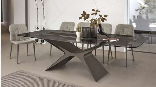 Masa Baltik Anthracite/Smoky Grey Glass 260x120