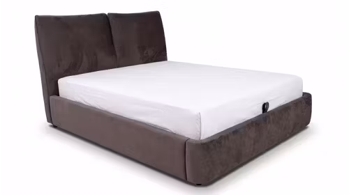 Pat Trevi cu lada de depozitare, tapitat in material textil Davis Monolith-15, pentru saltea 160 x 200 cm.