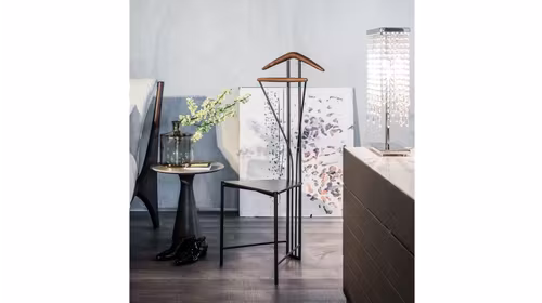 Cuier Yannik Matt Black/Walnut Canaletto 114 cm