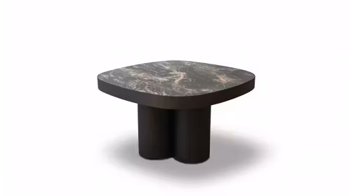 Masuta de cafea Zafon cu top din ceramica KL-176 si structura metalica Bronze Powdered Coat N6, cu design compact si modern.