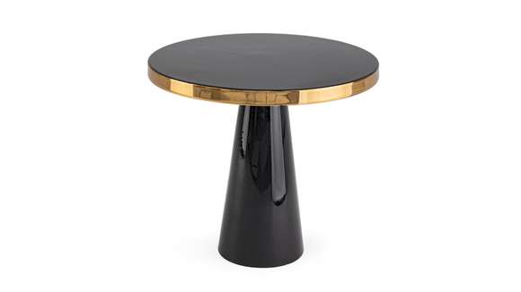 Masuta de cafea Nandika Gloss Black 51x47