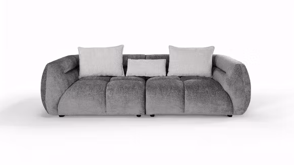 Canapea Saint Tropez 3 locuri textil Misolo Dark Grey