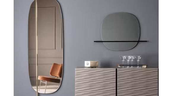 Oglinda ovala Vanity Bronze/Polished Brass