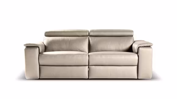 Canapea liniara cu 2 reclinere Seattle Piele Torello Fango