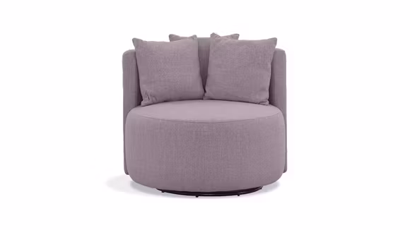 Fotoliu rotativ Queens Velvet Monolith Powder Pink - Expus