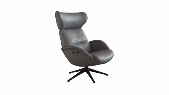 Fotoliu rotativ More Piele Omaha Slate Grey