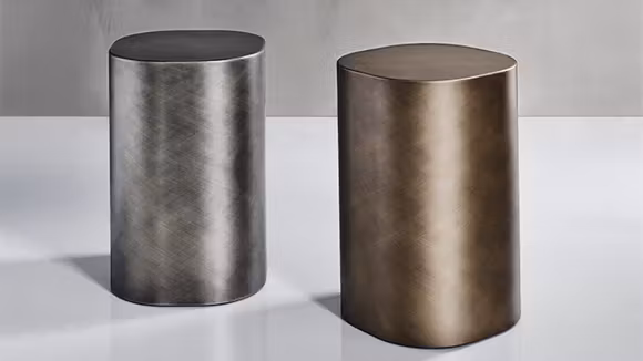 Masuta de cafea Pancho Brushed Bronze, produs expus, cu design avangardist si finisaj elegant.