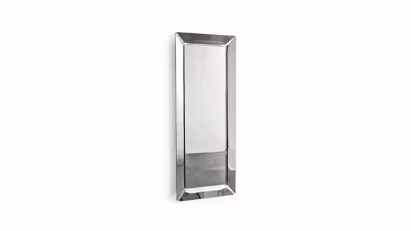 Oglinda Pleasure, produs expus, cu forma dreptunghiulara si cadru curbat.