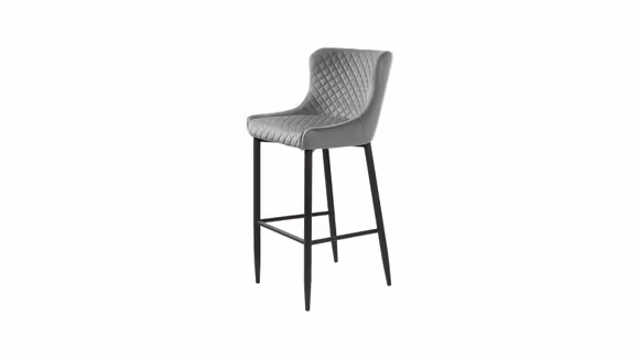 Scaun de bar Ottowa grey velvet