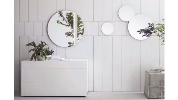 Oglinzi Bolle Silver Set 4, produs expus, cu design decorativ si finisaj Silver elegant.