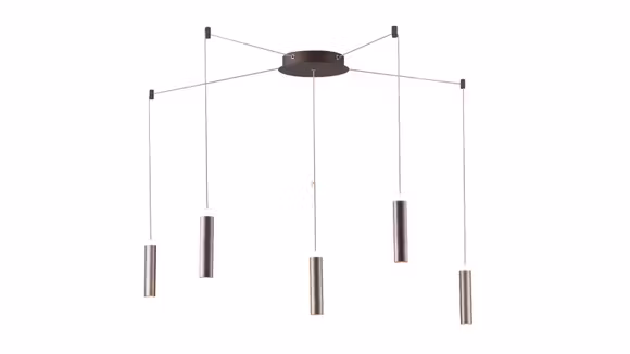 Lustra Candle LED Bronzo, produs expus, cu design elegant si minimalist.