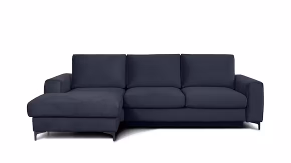 Canapea de colt extensibila Bella Piano Dark Blue S3, stanga