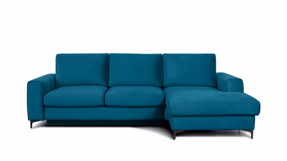 Canapea de colt extensibila Bella Piano Ocean Blue S3, dreapta