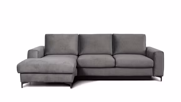 Canapea de colt extensibila Bella Kingston Grey S3, stanga