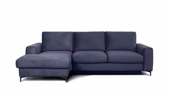 Canapea de colt extensibila Bella Kingston Denim Blue S3, stanga