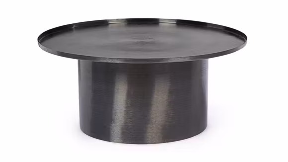 Masuta de cafea Kalpita Black Nickel, produs expus, cu design industrial si finisaj elegant.