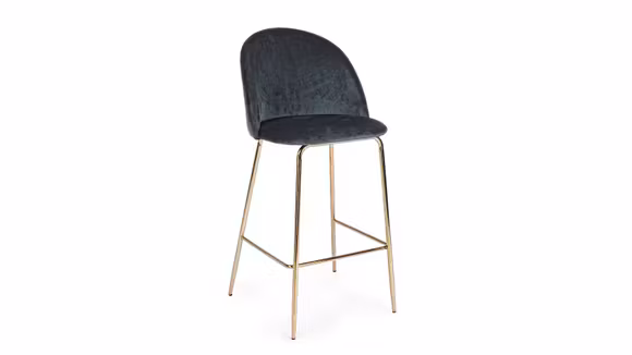 Scaun de bar Carry Velvet Dark Green