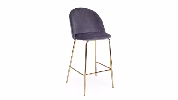 Scaun de bar Carry Velvet Dark Grey