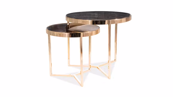 Set 2 masute de cafea Zavier Gold