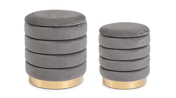 Set 2 Taburete Darina Grey