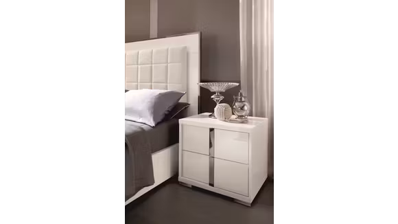Noptiera Imperia White High Gloss, dreapta