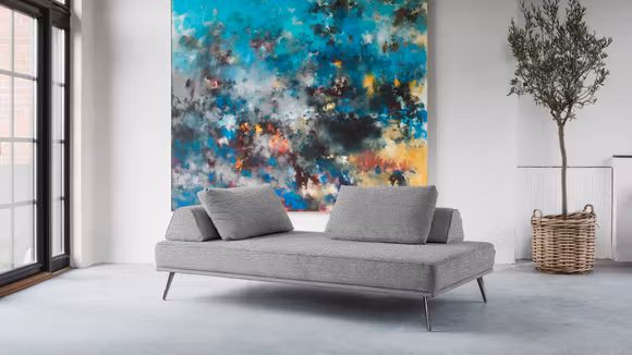 Canapea liniara 2 locuri Alexa Cortina Silver