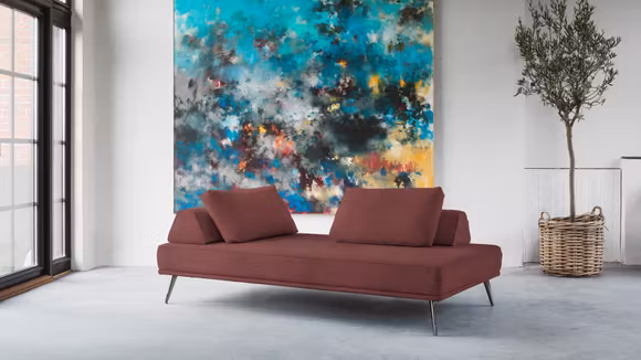 Canapea liniara 2 locuri Alexa Paris Aubergine