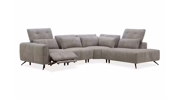 Canapea de colt cu recliner Arezzo textil Truffle, dreapta