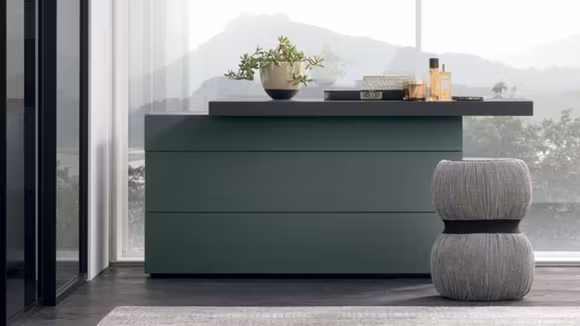 Comoda cu blat extensibil Argo Coal Oak/Matt Myrtle
