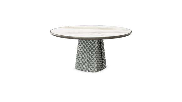 Masa rotunda Atrium Premium ceramica Matt Golden Calacatta 160 cm
