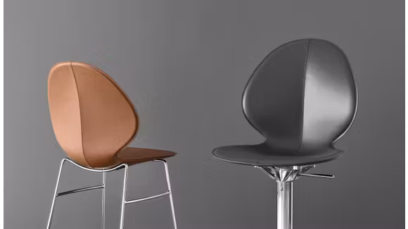 Scaun de bar rotativ Basil piele
