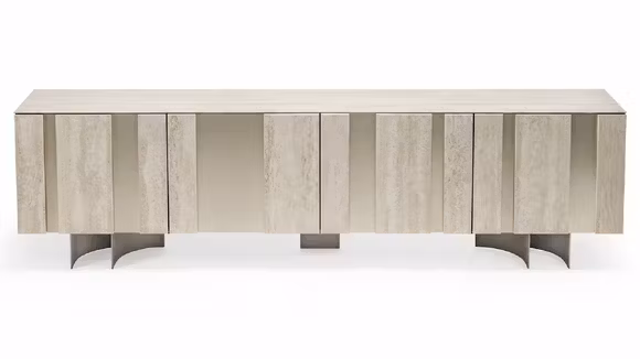 Bufet Amsterdam ceramica Colosseo 294 cm, produs expus, cu insertii ceramice si cadru metalic.