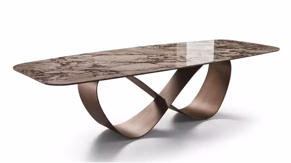 Masa Butterfly Keramik Titanium/Breccia 240x120