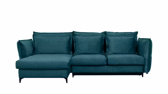 Canapea de colt extensibila Eva Boston Turquoise S1, stanga