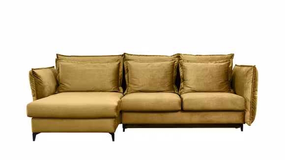 Canapea de colt extensibila Eva Kingston Mustard S1, stanga